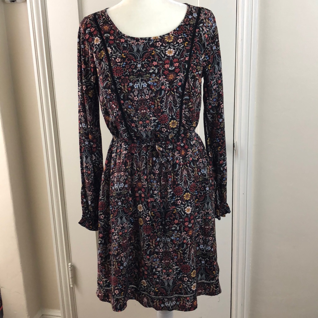Lc Lauren Conrad Retro Floral Print Dress
